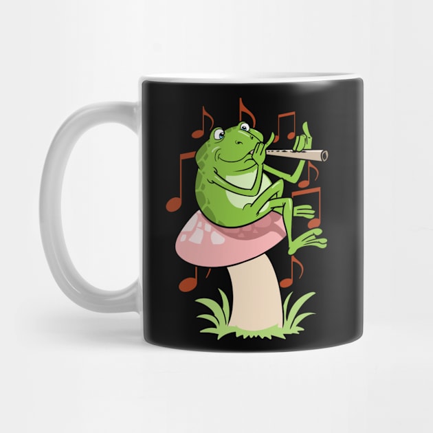 Cottagecore Fairycore Frog With Flute by ModernMode